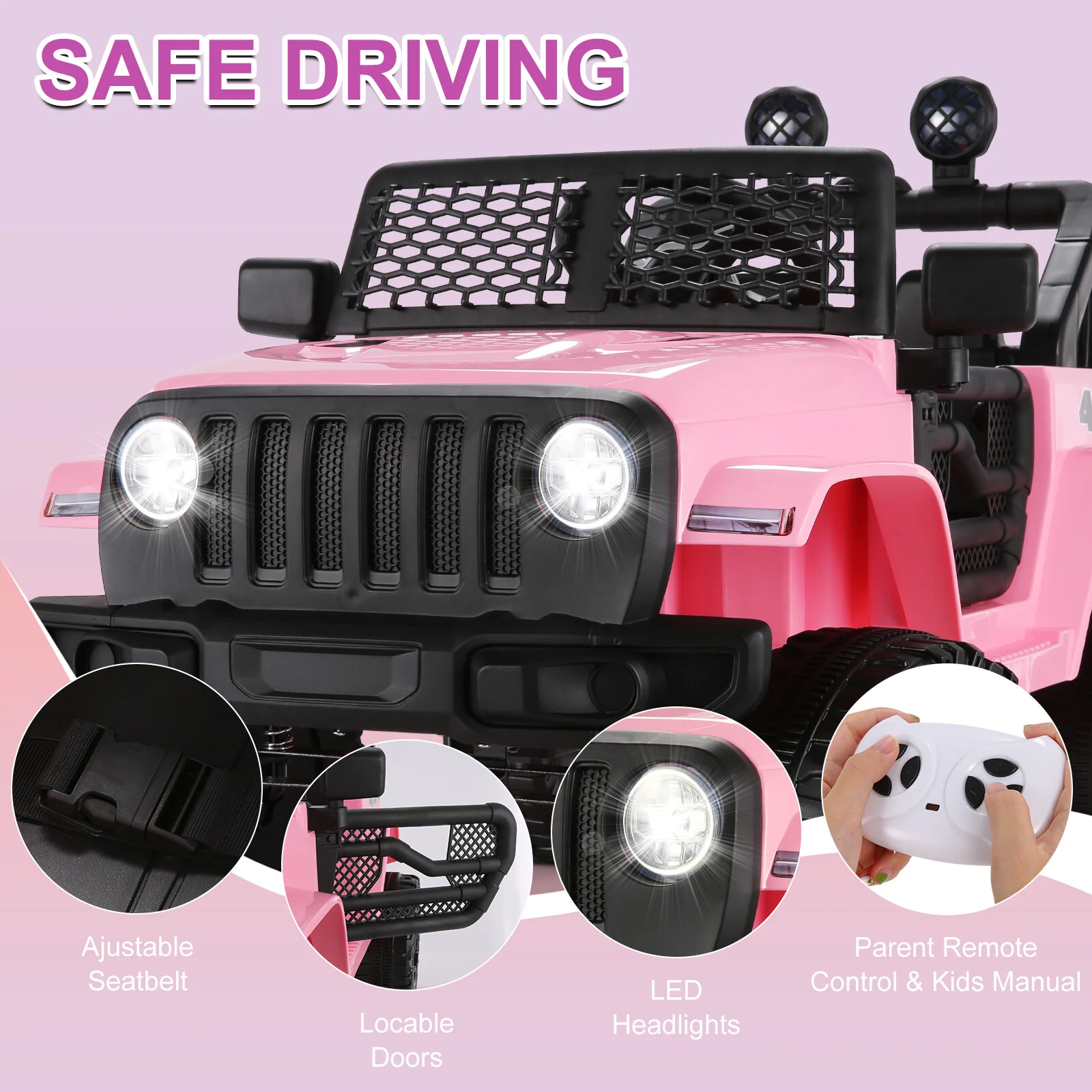 12V Electric Battery-Powered Kids Ride-On Truck with Remote Control Toy Car - Image 19