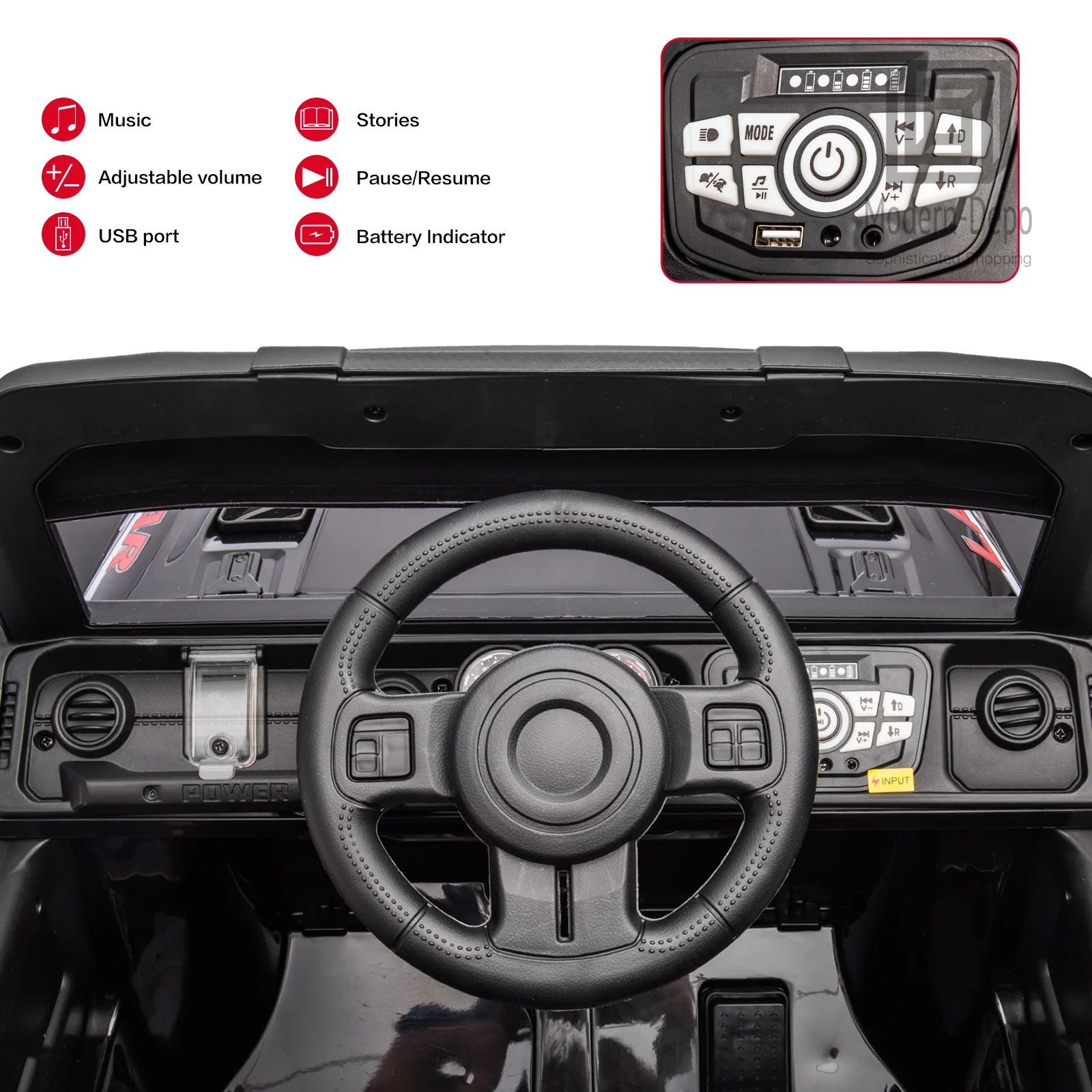 12V Electric Kids Ride-On Truck with Remote Control, DIY Stickers, Dual Motors, and MP3 Player - Image 28