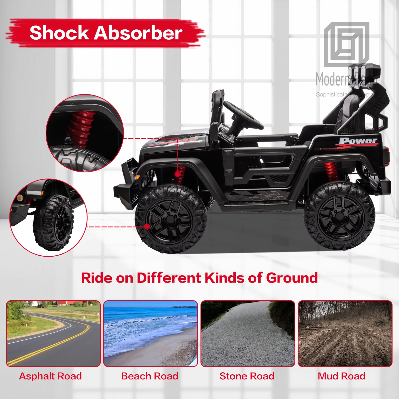 12V Electric Kids Ride-On Truck with Remote Control, DIY Stickers, Dual Motors, and MP3 Player - Image 29
