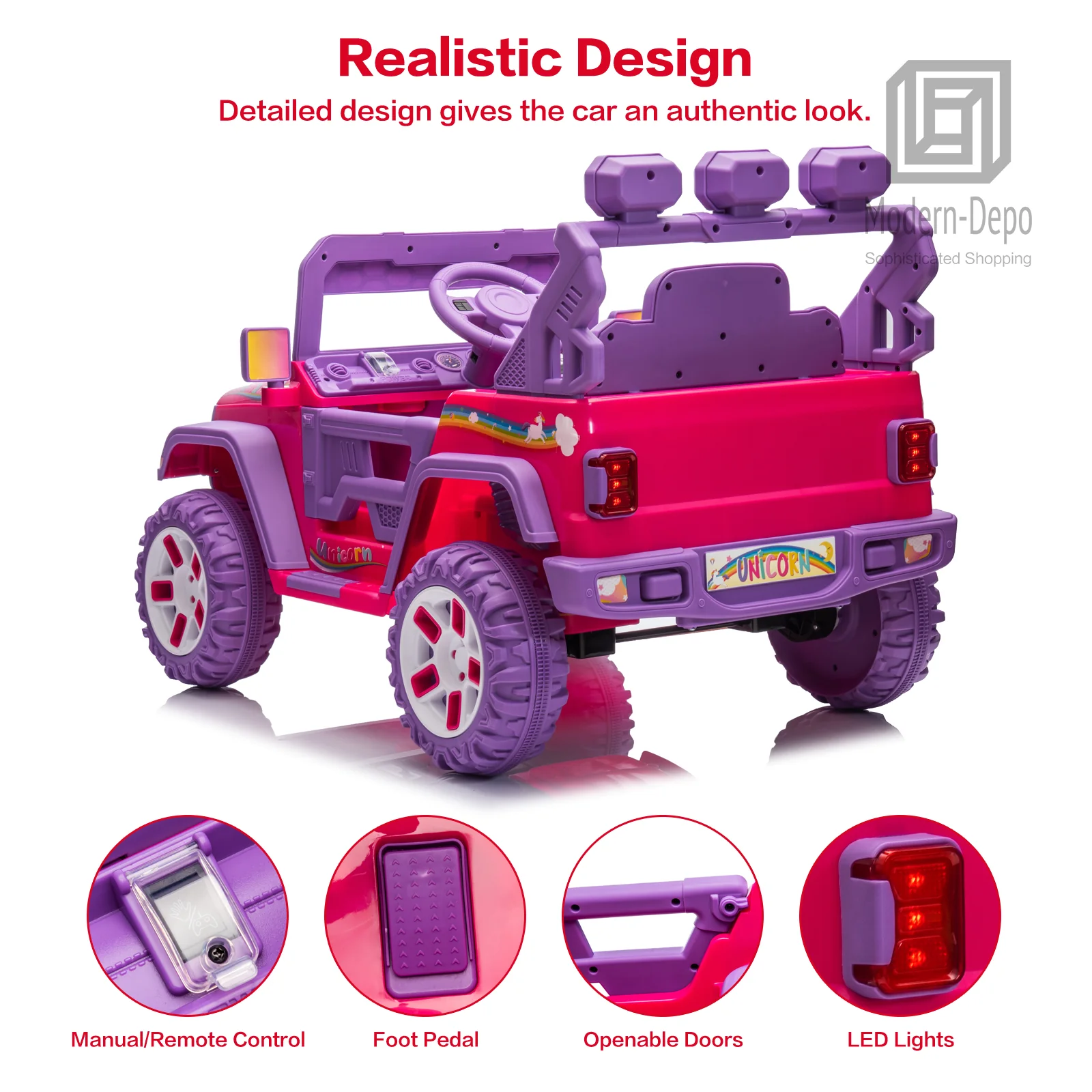 12V Electric Kids Ride-On Truck with Remote Control, DIY Stickers, Dual Motors, and MP3 Player - Image 7