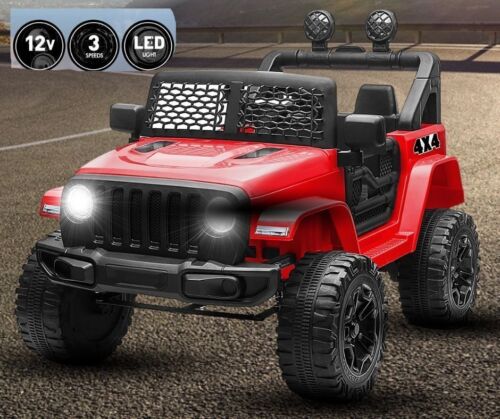 12V Electric Kids Ride On Truck with 3 Speeds, LED Lights, and MP3 Player - Image 2
