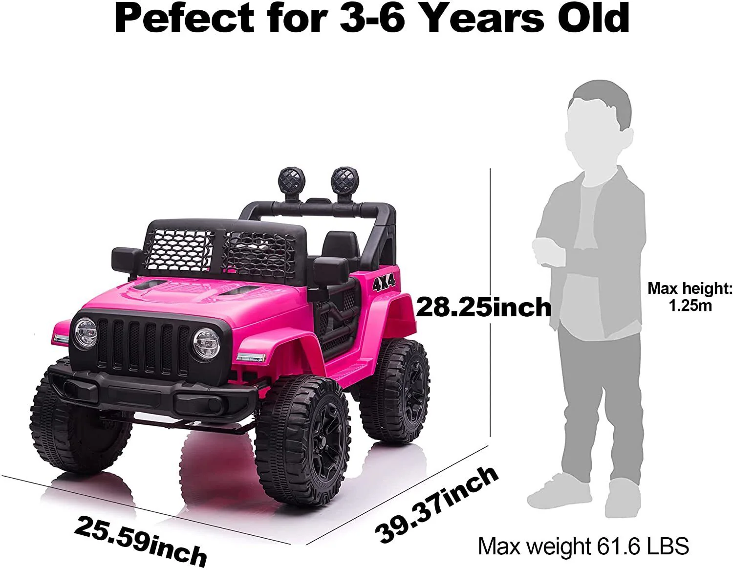 12V Electric Kids Ride On Truck with Remote Control and LED Lights - Image 23