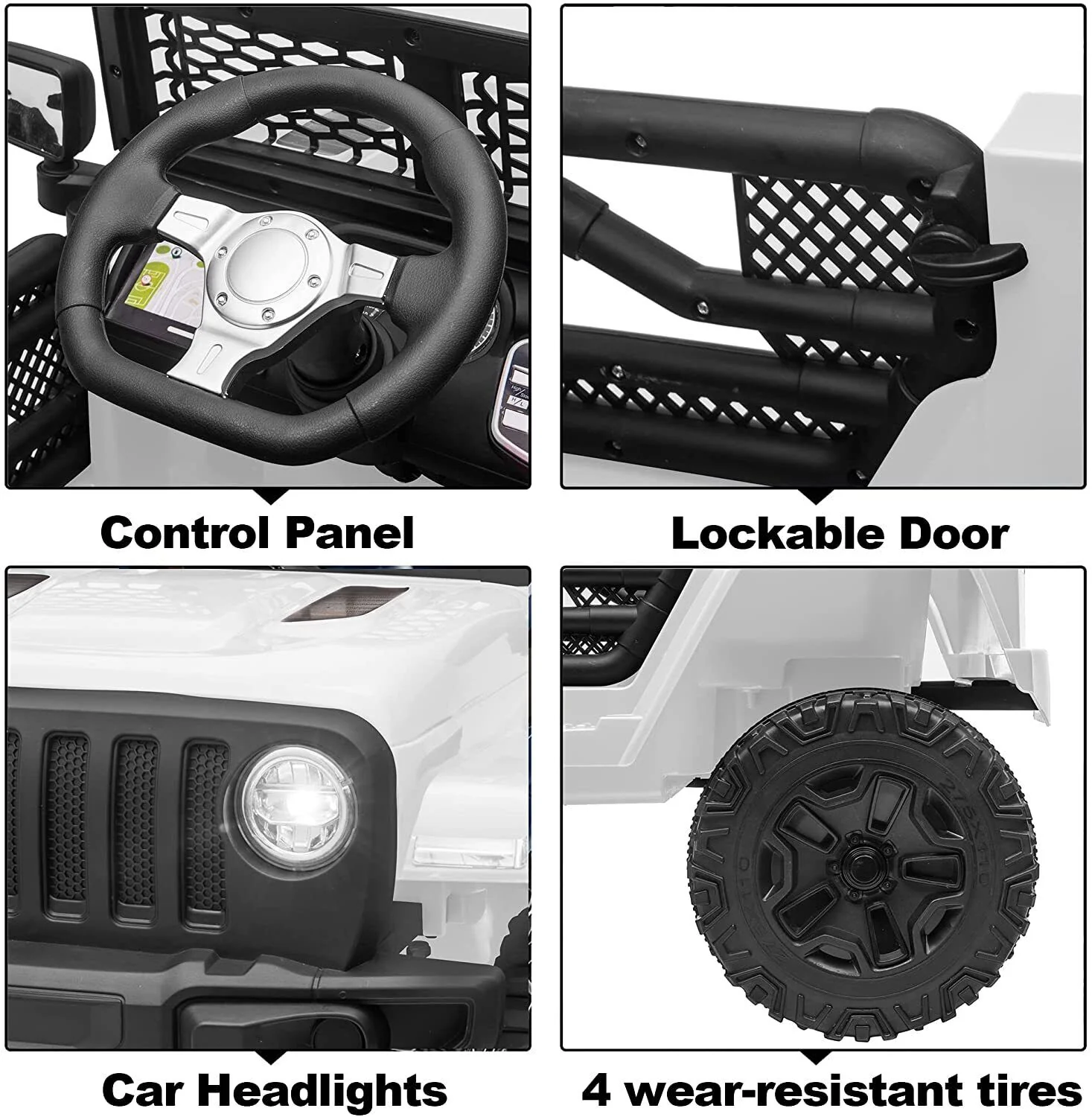12V Electric Kids Ride On Truck with Remote Control and LED Lights - Image 27