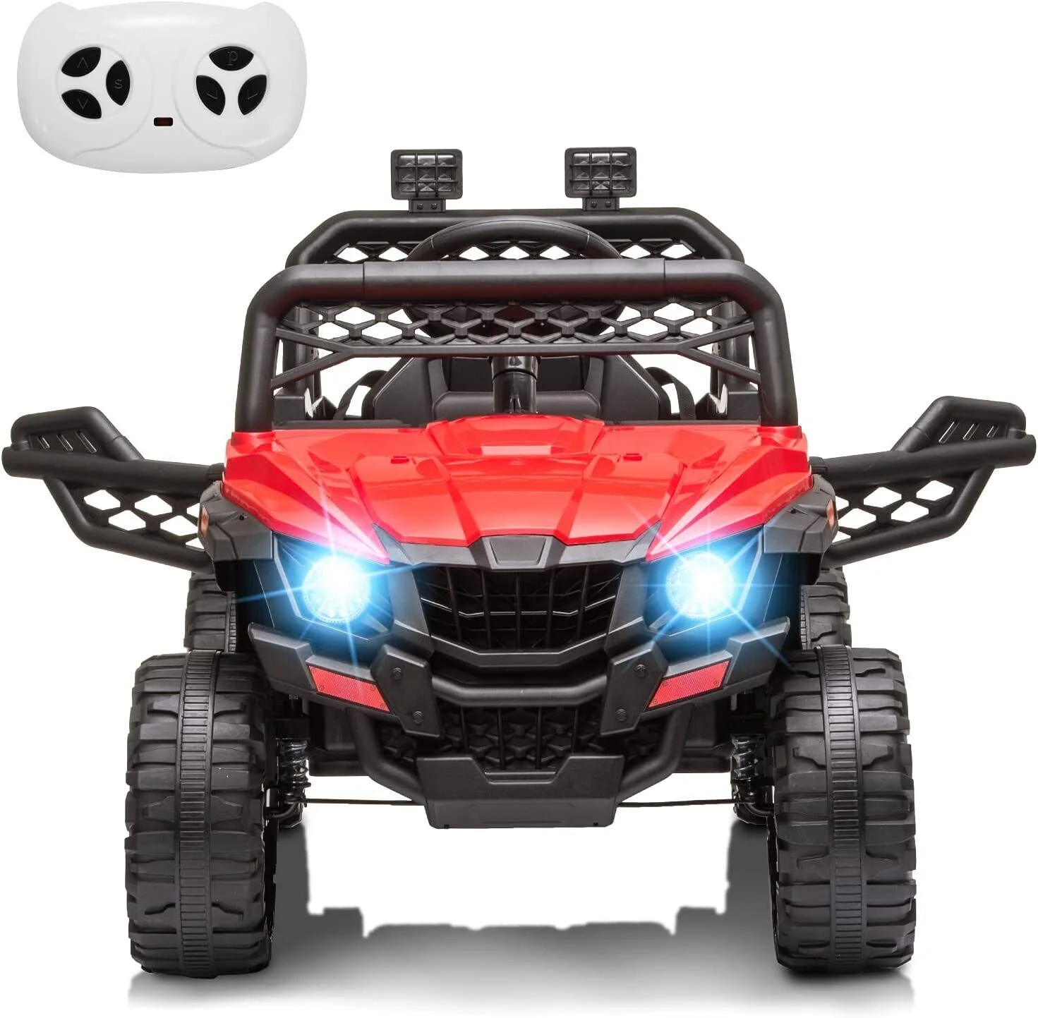 12V Electric Kids Truck Car with Remote Control, FM/LED Lights - Perfect Xmas Gift! - Image 3
