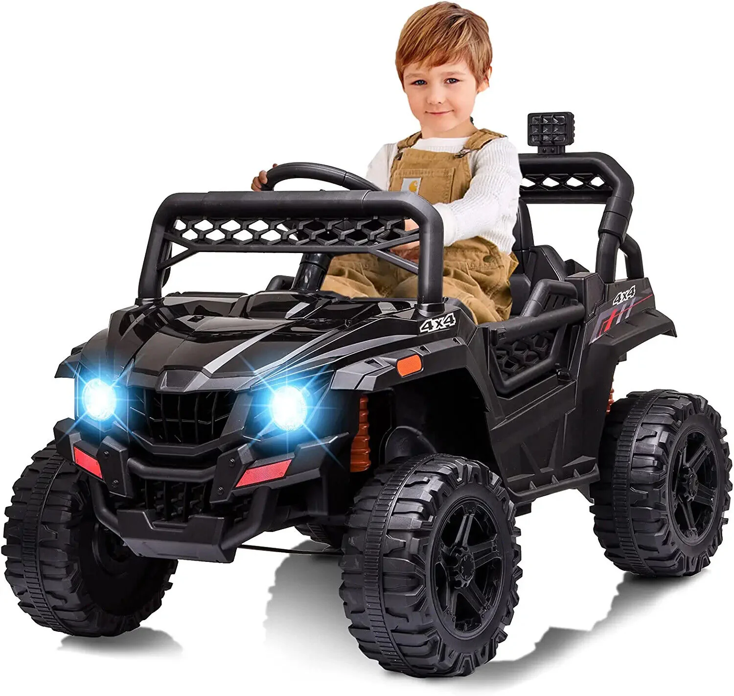 12V Electric Kids Truck Car with Remote Control, FM/LED Lights - Perfect Xmas Gift! - Image 4