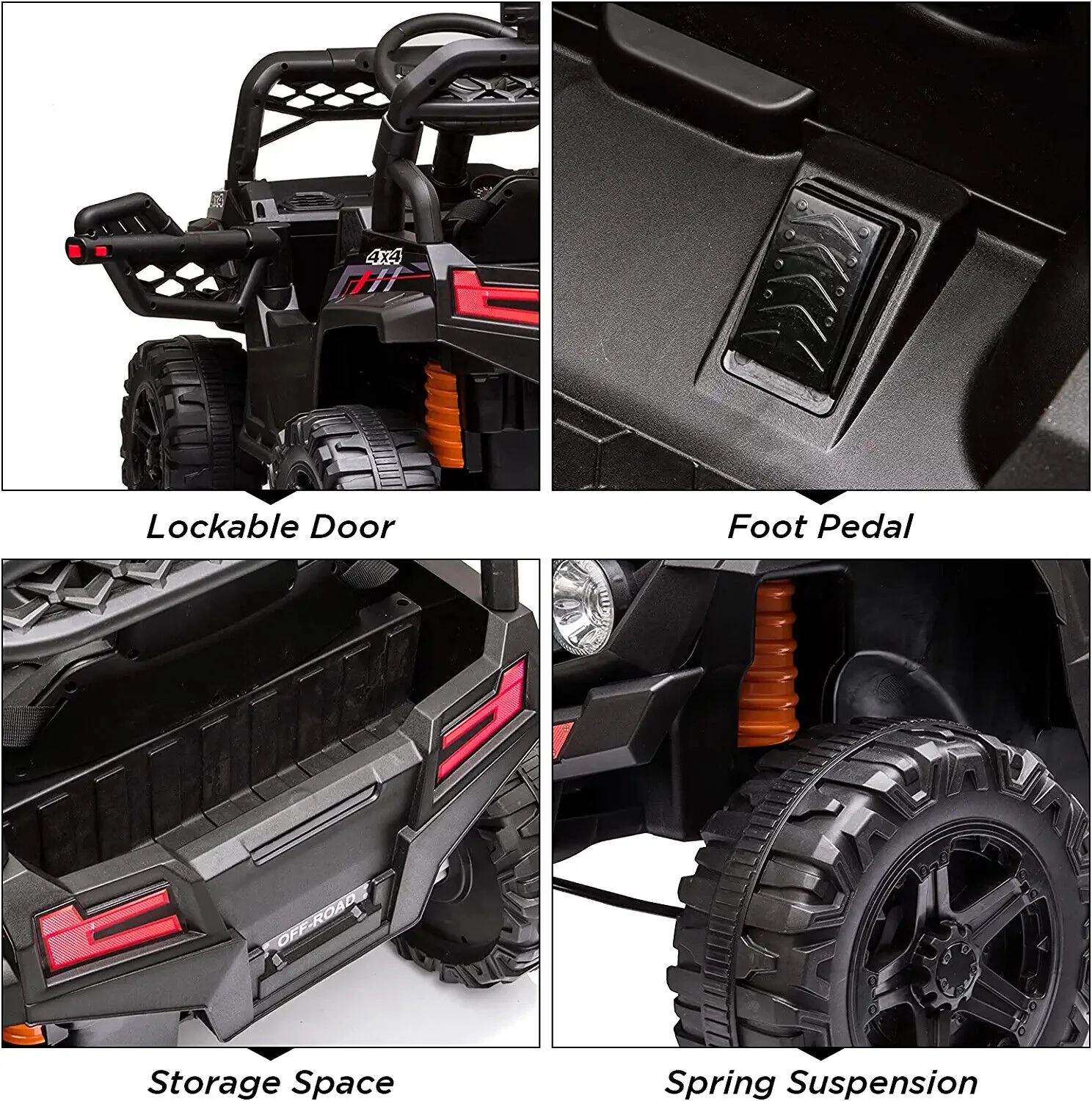 12V Electric Kids Truck Car with Remote Control, FM/LED Lights - Perfect Xmas Gift! - Image 8