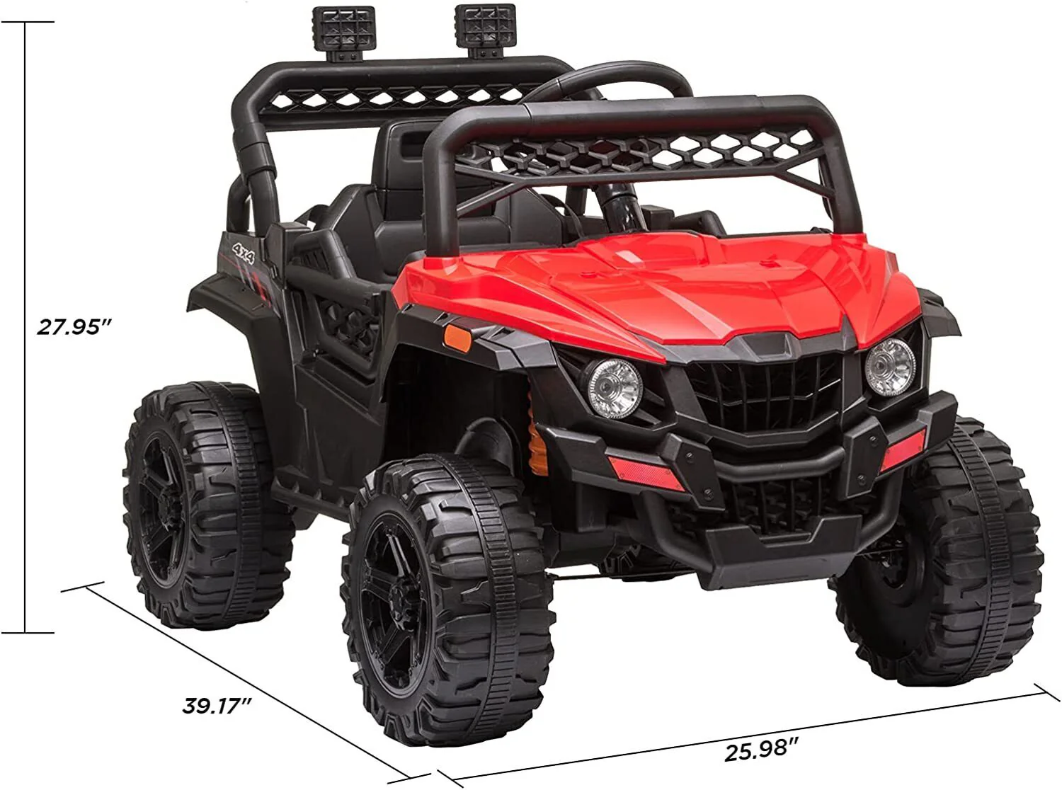 12V Electric Kids Truck Car with Remote Control, FM/LED Lights - Perfect Xmas Gift! - Image 9