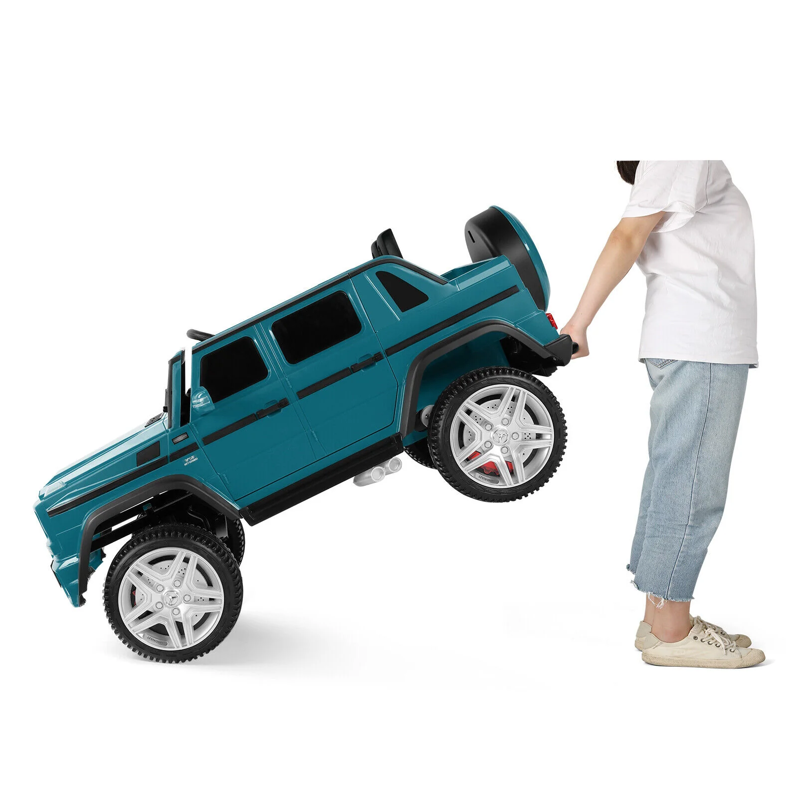 12V Electric Mercedes-Benz Kids Ride On Car with Remote Control, Lights, and Music - Image 24
