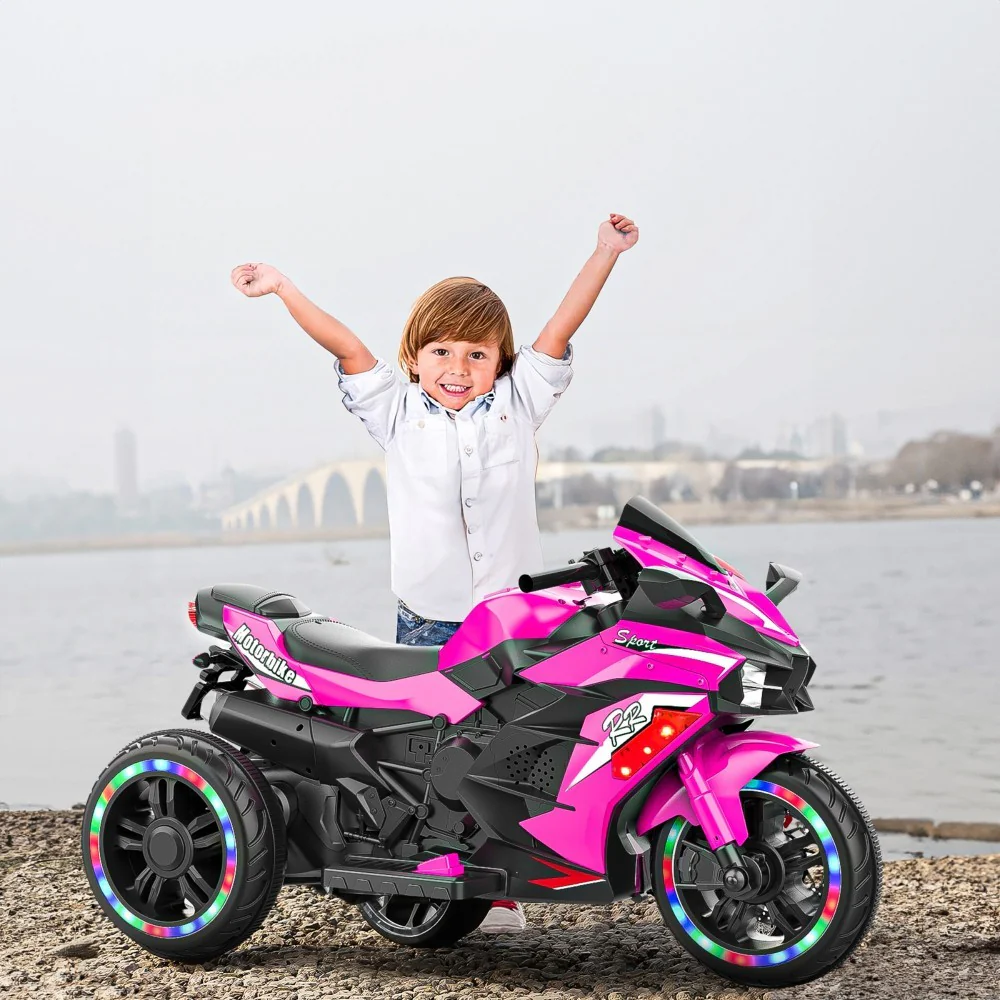 12V Battery-Powered Electric Three-Wheel Motorcycle Ride-On for Kids - Image 3