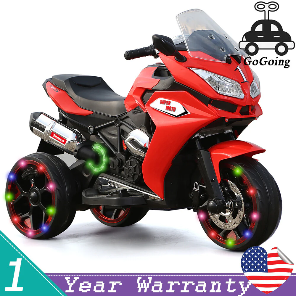 12V Rechargeable Electric Ride-On Motorcycle Toy with Motor, Speeds 1.8-3.2 MPH - Image 13
