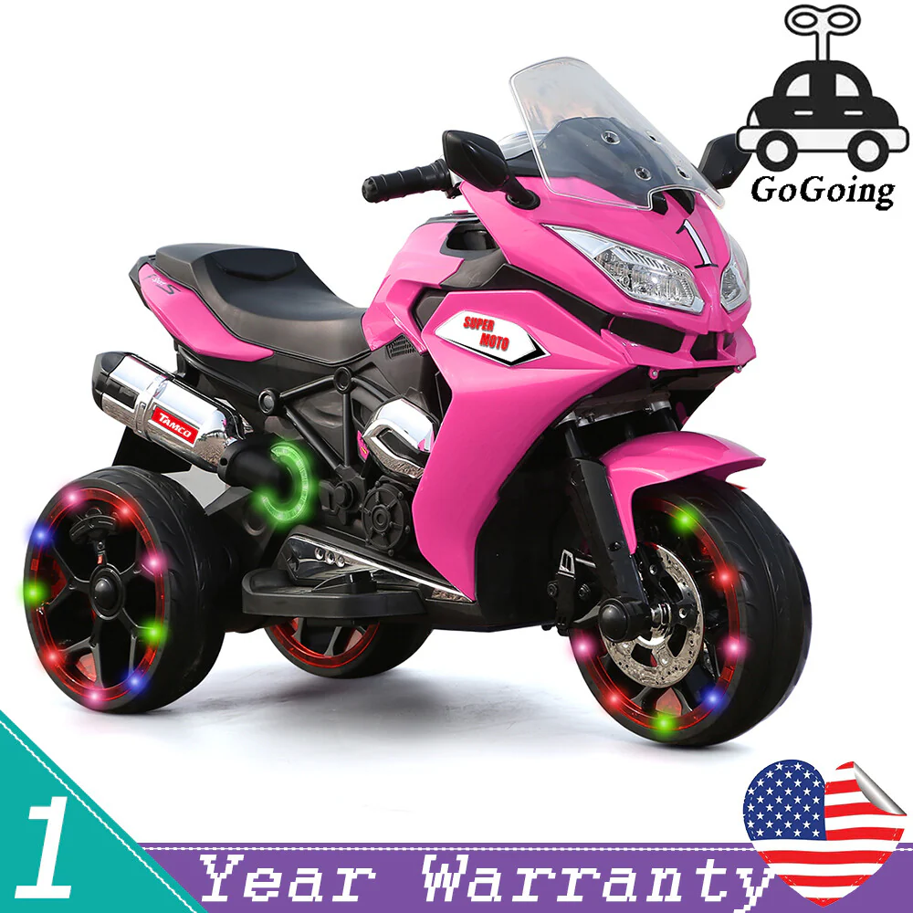 12V Rechargeable Electric Ride-On Motorcycle Toy Bike 1.8-3.2 MPH for Ages 3-6 - Image 2