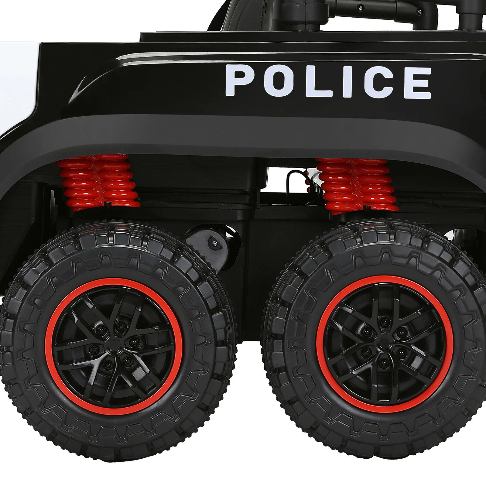 12V Electric Police Pickup Truck for Kids with Megaphone, Siren, and Flashing Lights - Remote Control Included - Image 8