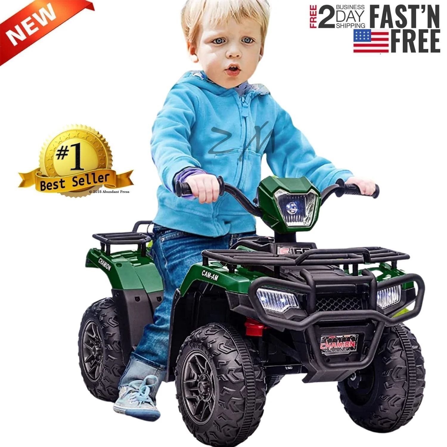 12V Electric Ride-On ATV for Kids 3-6 Years Old - Black Quad Truck with Battery Power - Image 6