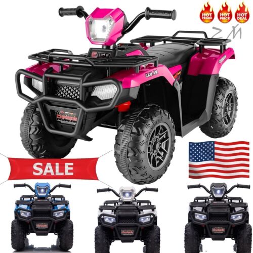 12V Electric Ride-On ATV for Kids - Black Quad Truck for Ages 3-6 - Image 2