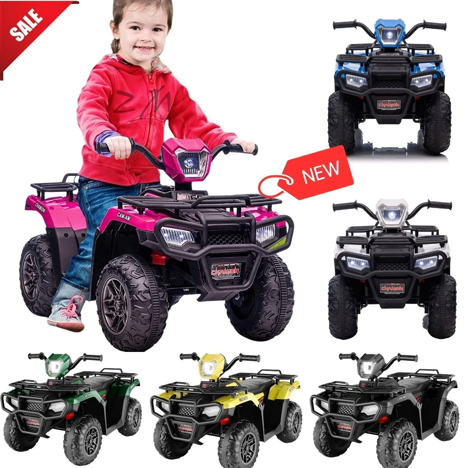 12V Electric Ride-On ATV for Kids - Black Quad Truck for Ages 3-6 - Image 5