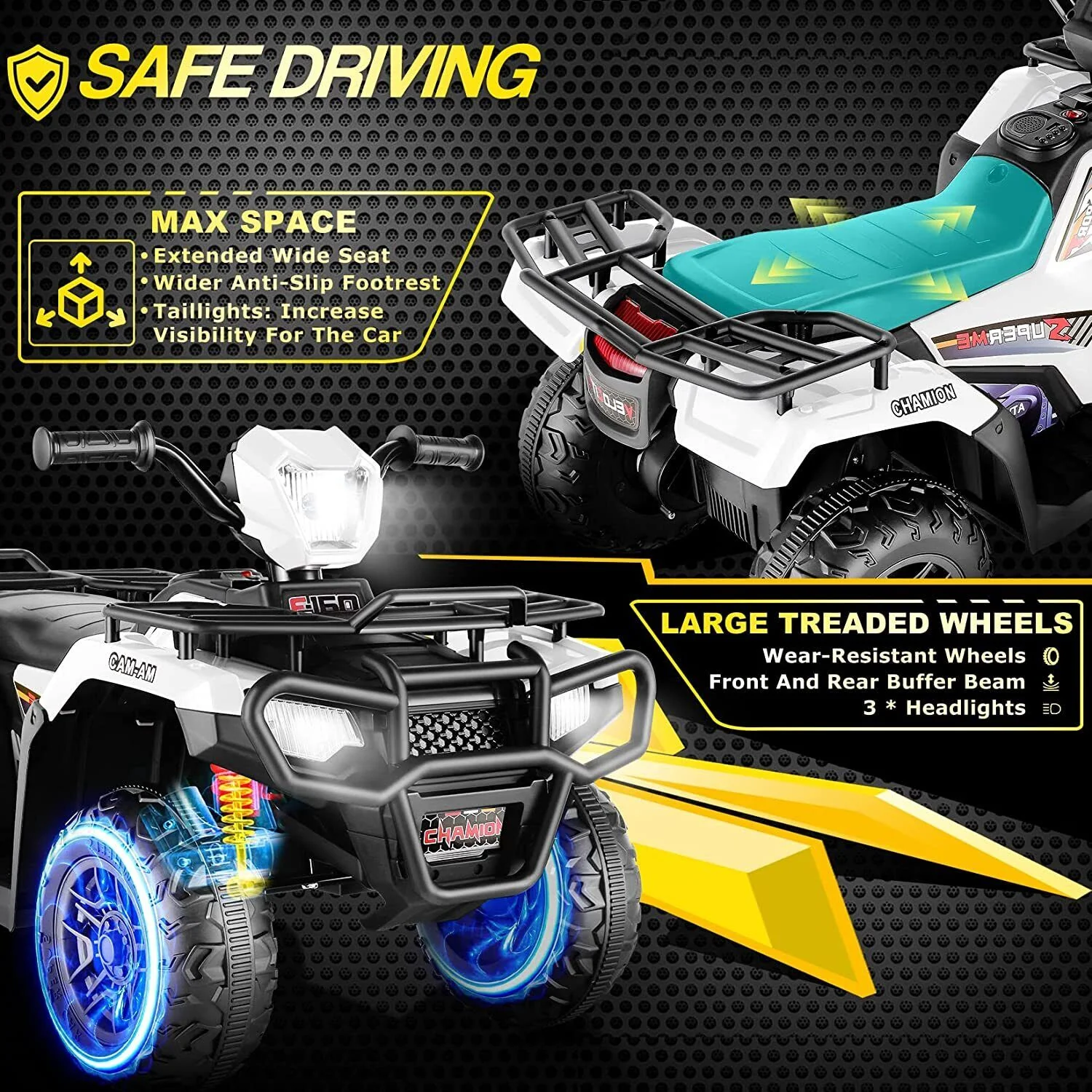 12V Electric Ride-On ATV for Kids with USB/MP3, Perfect Gift for Ages 3-6 - Image 45