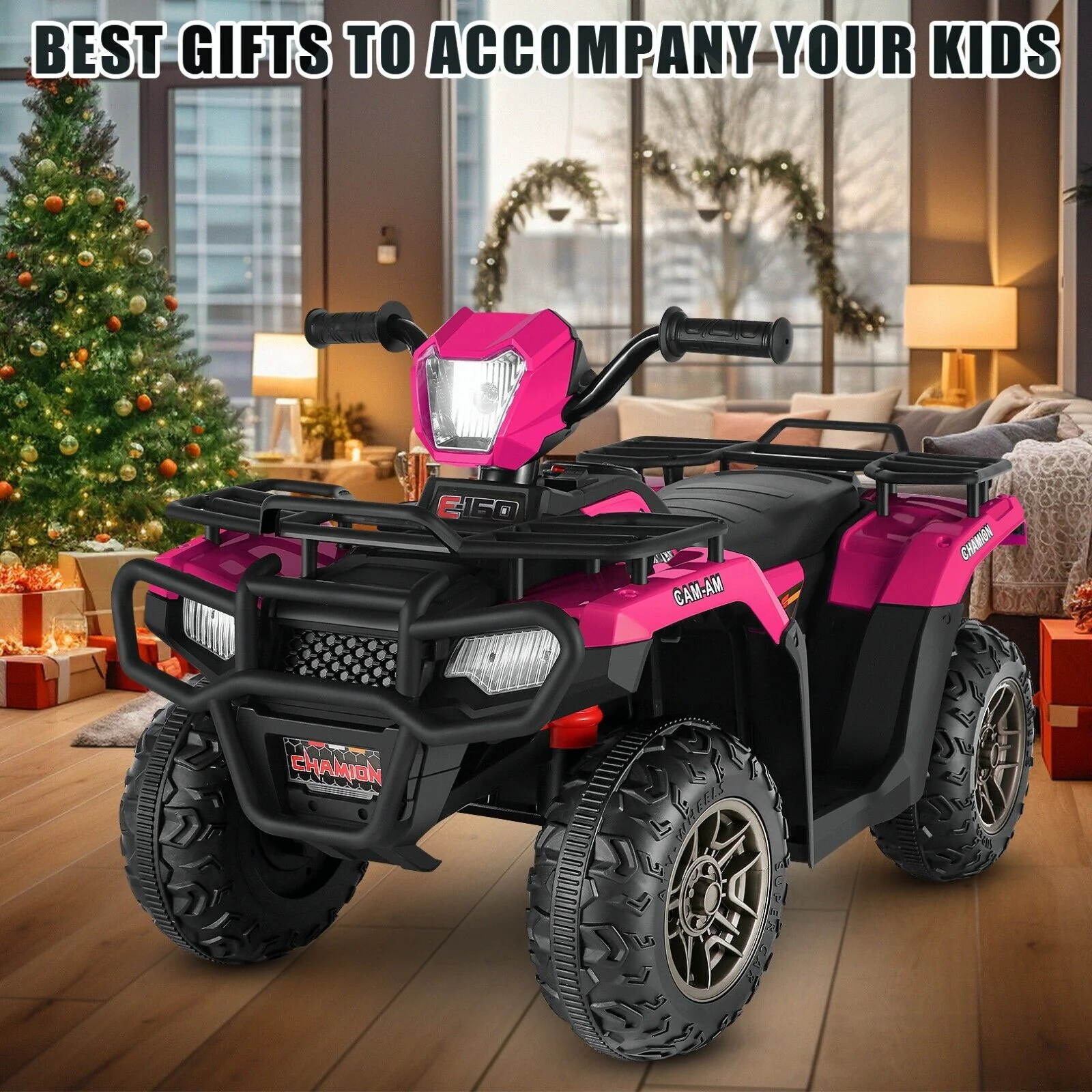 12V Electric Ride-On ATV Toy Car with USB/MP3, 4 Wheels for Kids Ages 3-6 - Image 14
