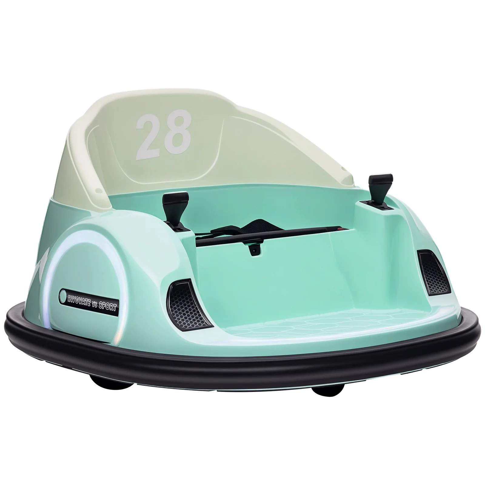 12V Electric Ride-On Bumper Car with Remote Control - Green - Image 3