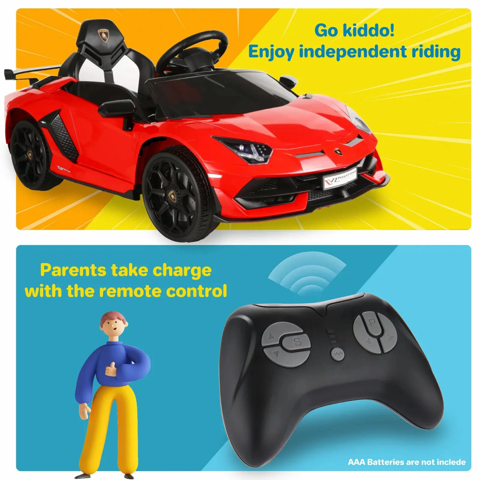 12V Electric Ride-On Car for Kids - Lamborghini & Mercedes Benz G500 Models - Image 122