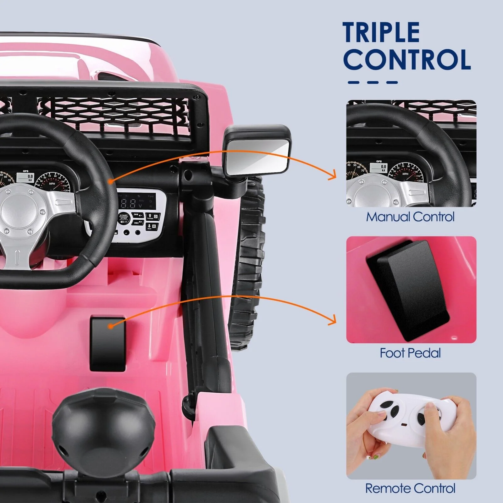 12V Electric Ride-On Car for Kids with Bluetooth MP3 and Remote Control - Image 16