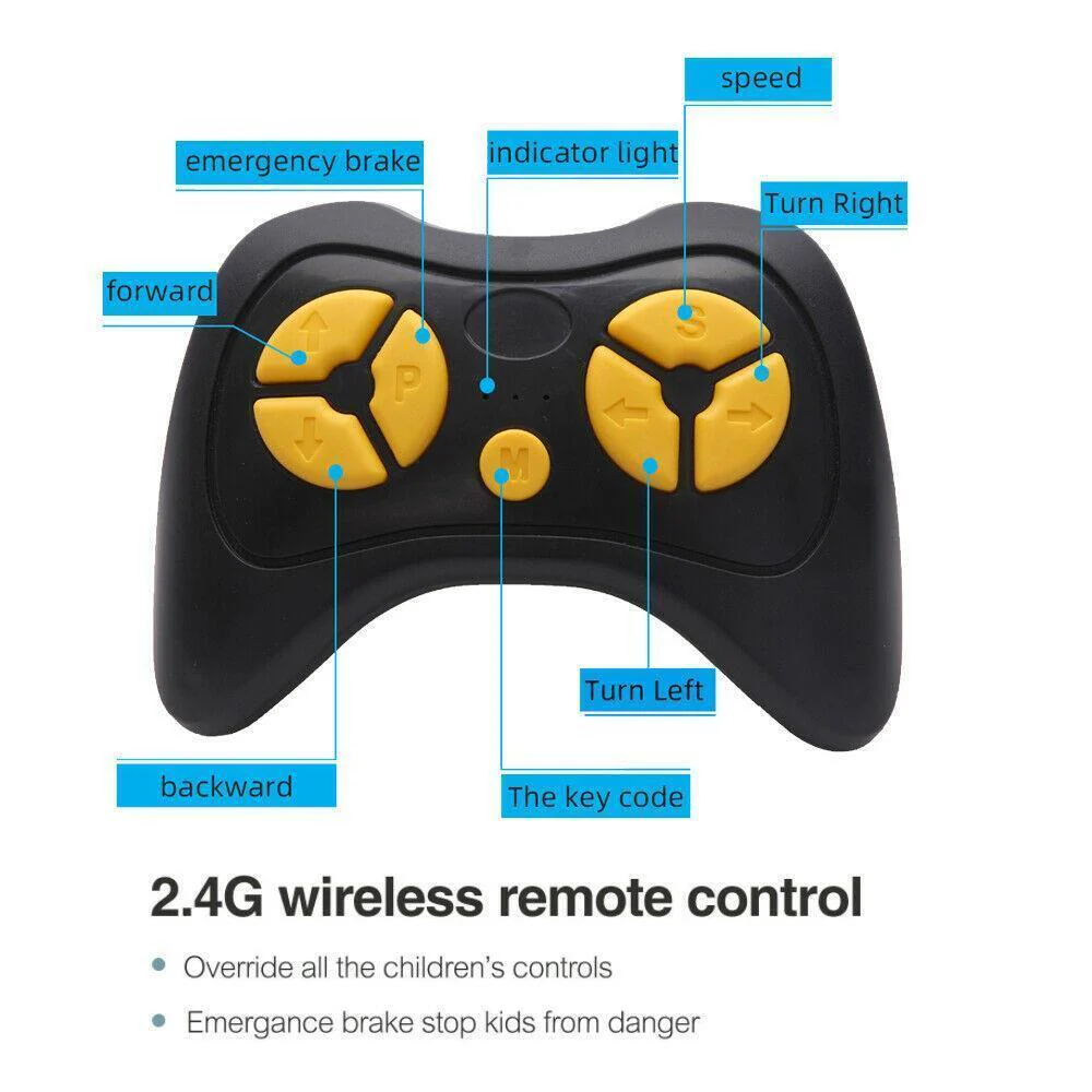 12V Electric Ride On Car for Kids with Remote Control - 3 Speeds, 4 Wheels, and Exciting Features! - Image 4