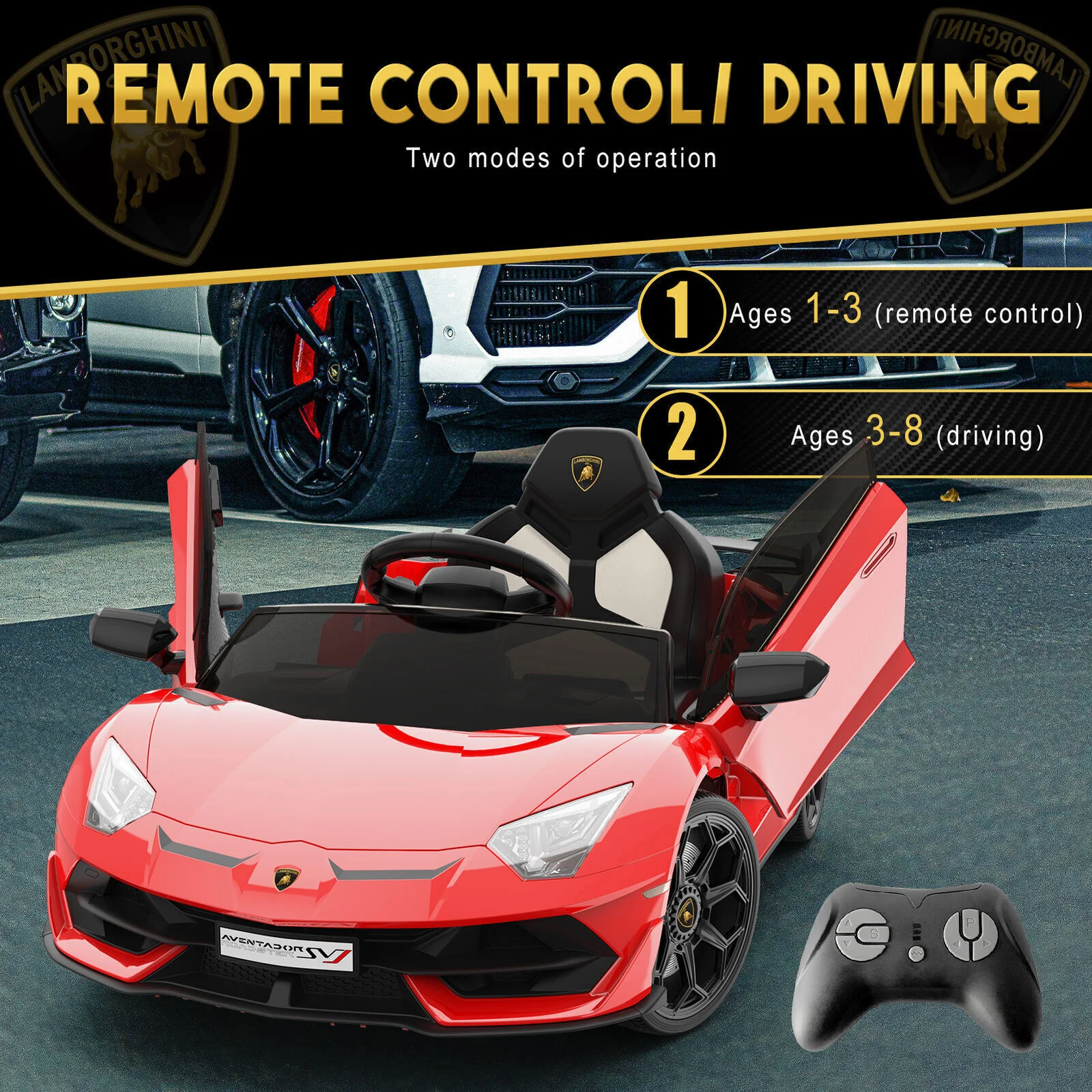 12V Electric Ride-On Car for Kids with Remote Control and LED Lights - Perfect Gift Toy - Image 11