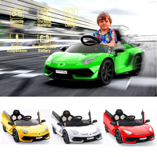 12V Electric Ride-On Car for Kids with Remote Control, LED Lights, and 2 Speed Options - Perfect Gift for Children - Image 2