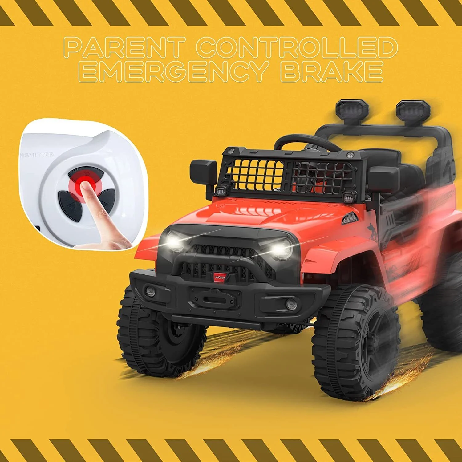 12V Electric Ride-On Car for Kids with Remote Control, LED Lights, and Bluetooth - 2 Speed Options - Image 8