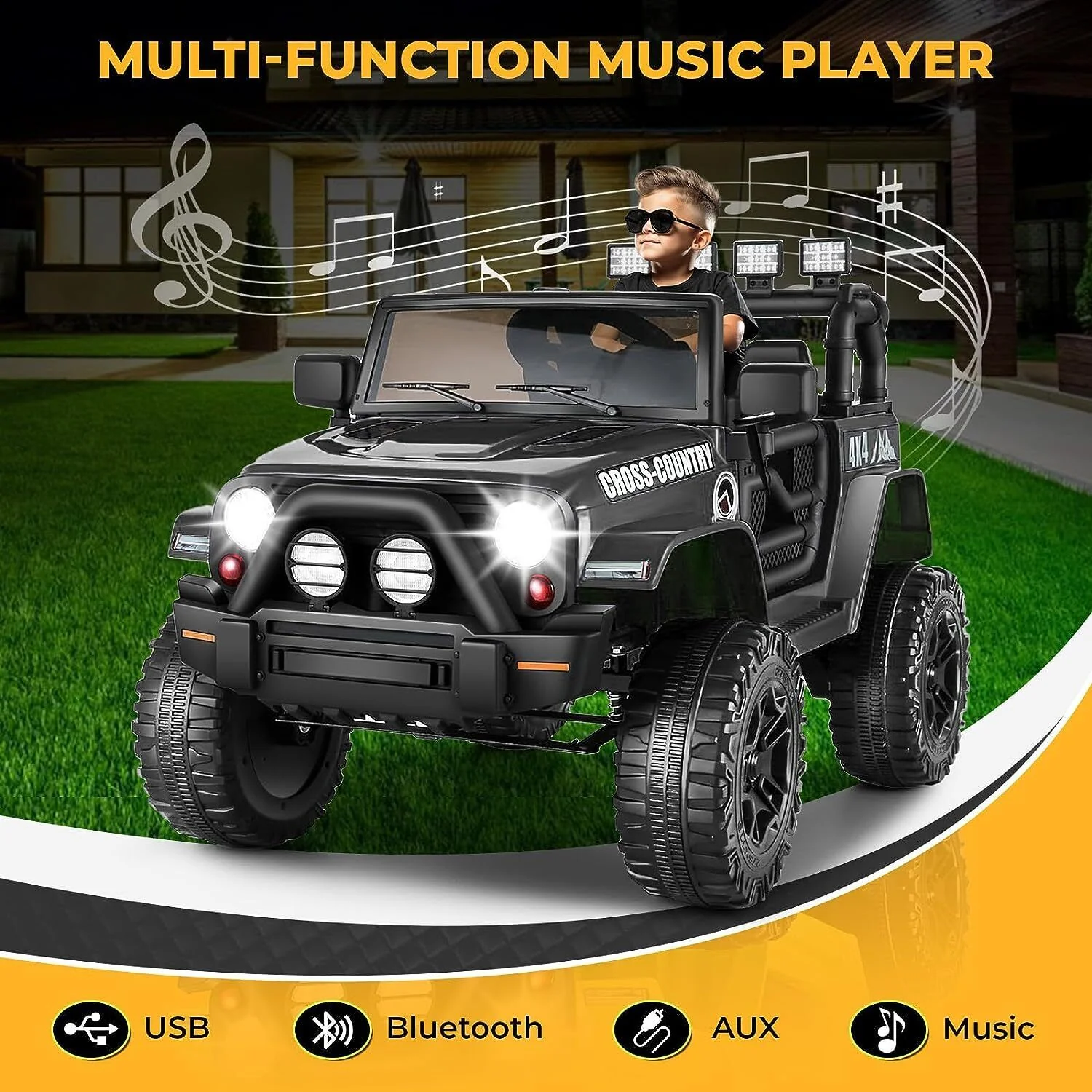 12V Electric Ride On Car for Kids with Spring Suspension & Remote Control - Image 10