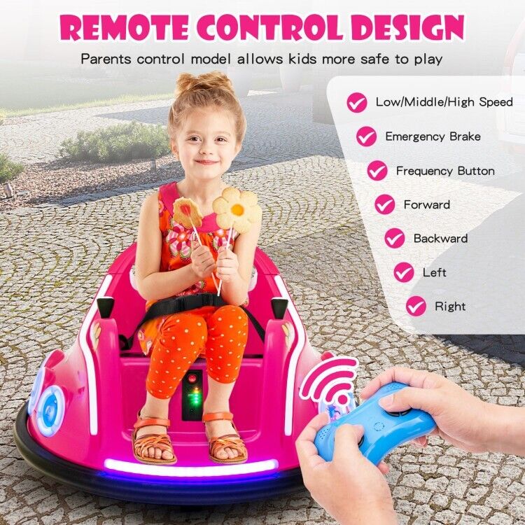 12V Electric Ride On Car for Toddlers with Remote Control and Flashing LED Lights - Perfect Gift for Little Drivers - Image 11