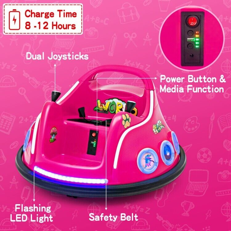 12V Electric Ride On Car for Toddlers with Remote Control and Flashing LED Lights - Perfect Gift for Little Drivers - Image 12