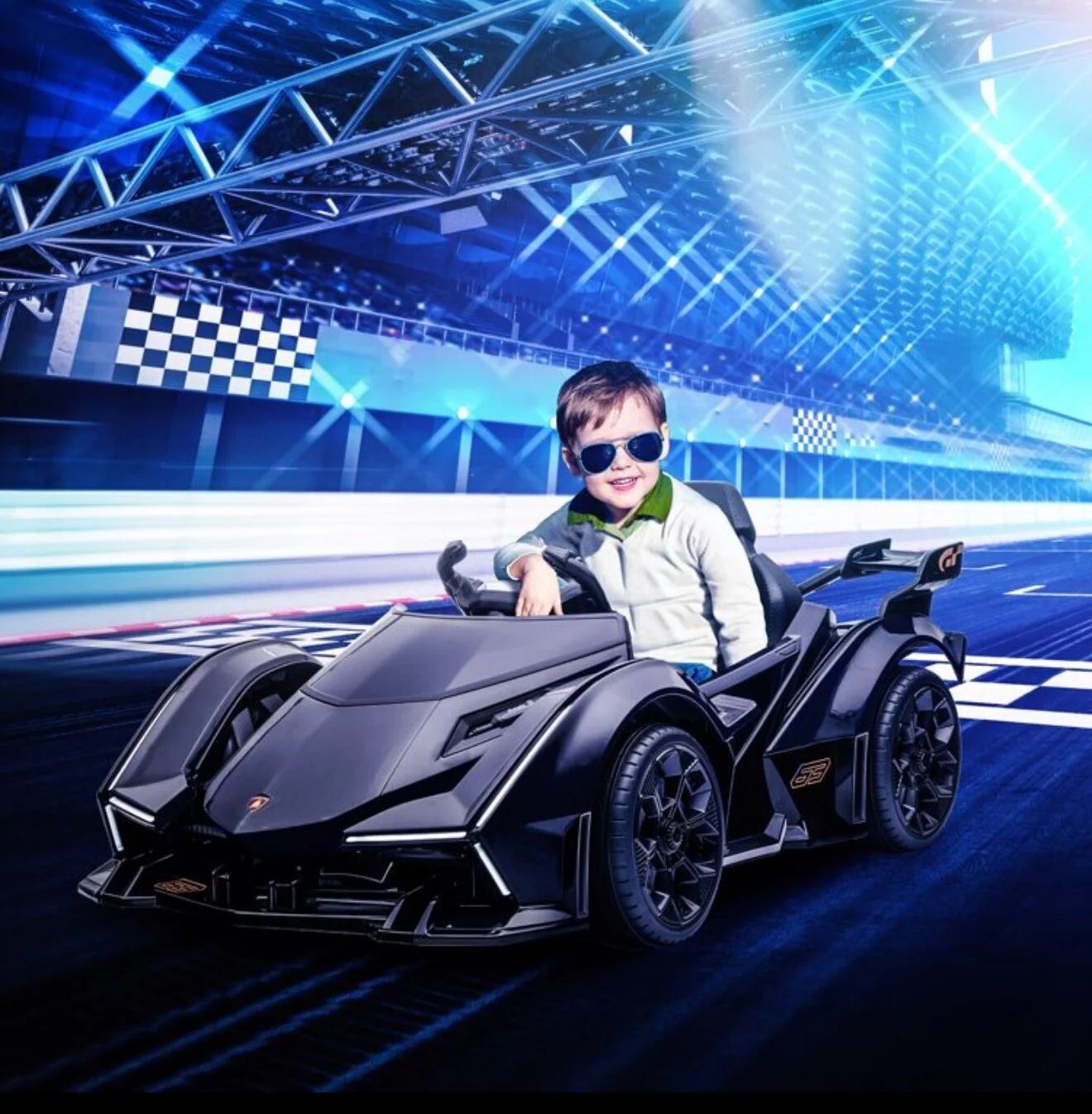 12V Electric Ride-On Licensed Lamborghini V12 Vision Gran Turismo Car - Image 2