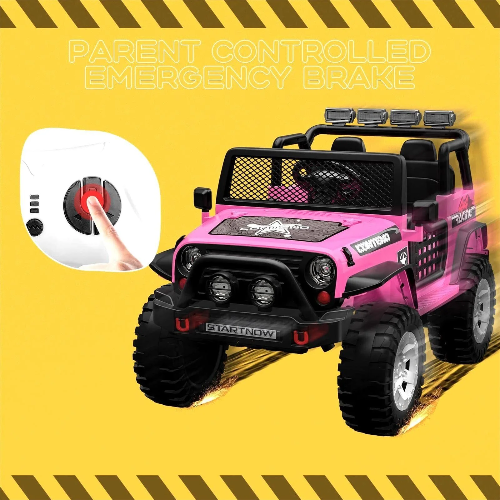 12V Electric Ride-On Car Truck for Kids with Remote Control, Safety Belt, and MP3 Player - Image 9