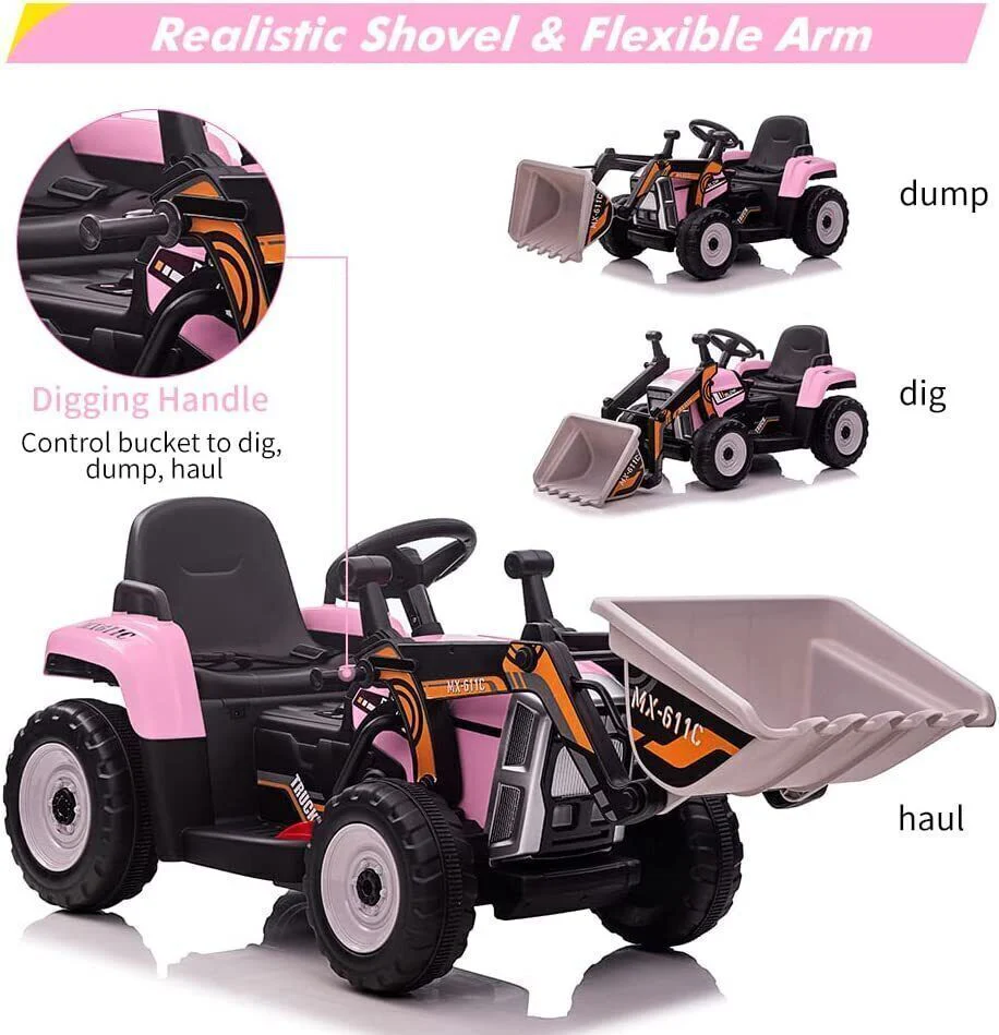 12V Electric Ride-On Excavator Truck for Kids with 3 Speeds - Perfect Xmas Gift! - Image 6