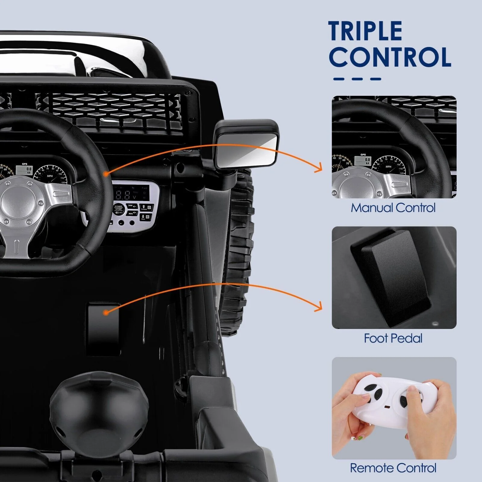 12V Electric Ride On Jeep Toy Car for Kids with USB, LED, MP3, and Remote Control - Perfect Gift! - Image 27