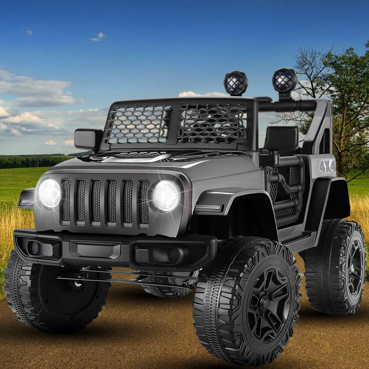 12V Electric Ride-On Jeep Toy Vehicle with Remote Control, Music, and LED Lights - Image 13