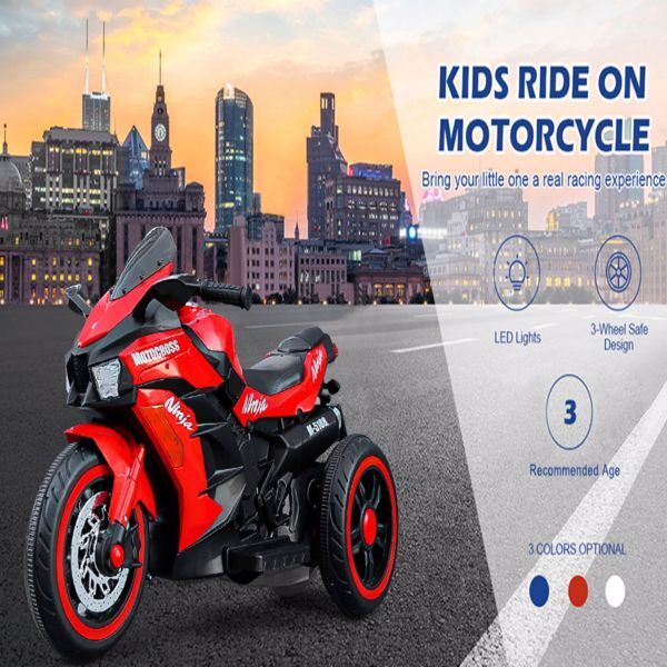 12V Electric Ride On Motorcycle for Kids with LED Lights - Image 3