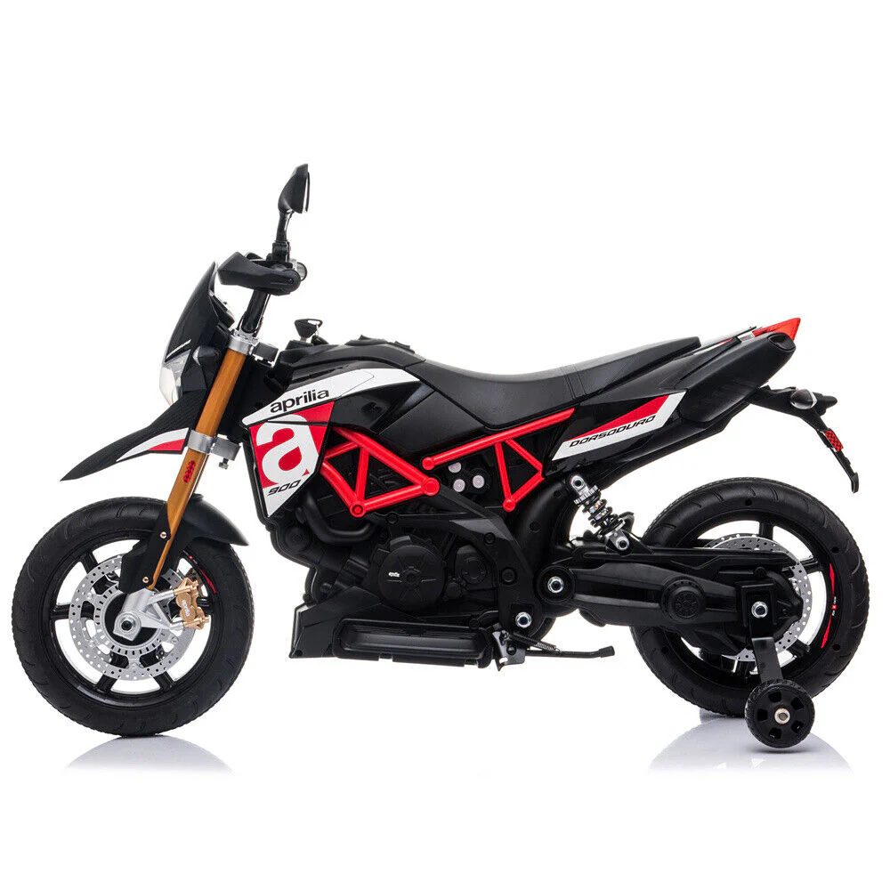 12V Electric Ride On Motorcycle for Kids with LED Music and Training Wheels - Image 4