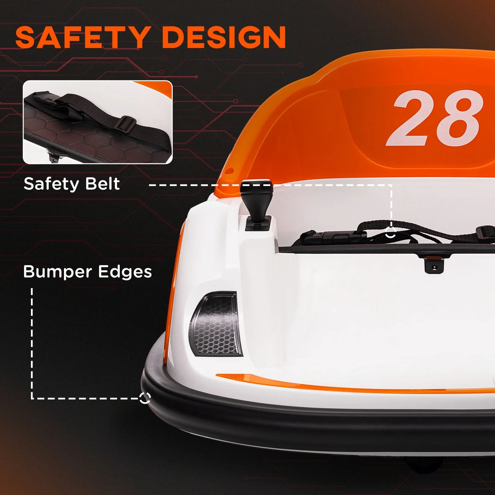 12V Electric Ride-On Bumper Car for Kids 1-5 Years with Remote Control - Image 7