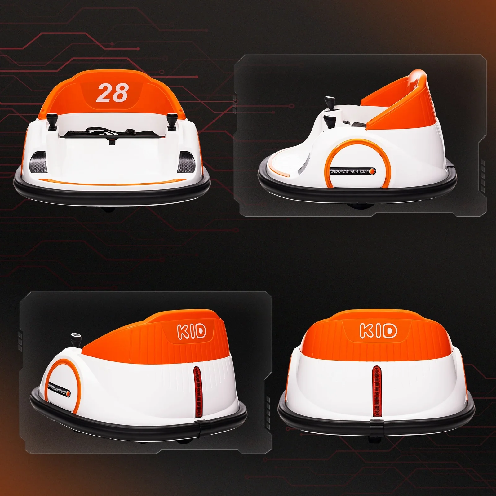 12V Electric Ride-On Bumper Car for Kids 1-5 Years with Remote Control - Image 9