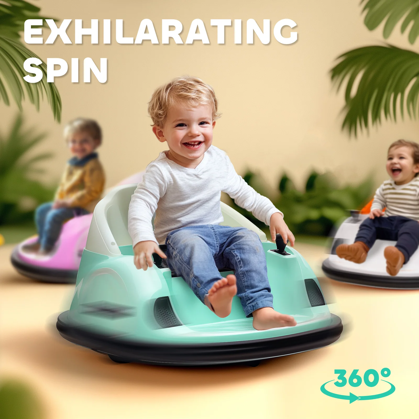 12V Electric Ride-On Bumper Car with Remote Control for Toddlers Ages 1-5 - Image 4