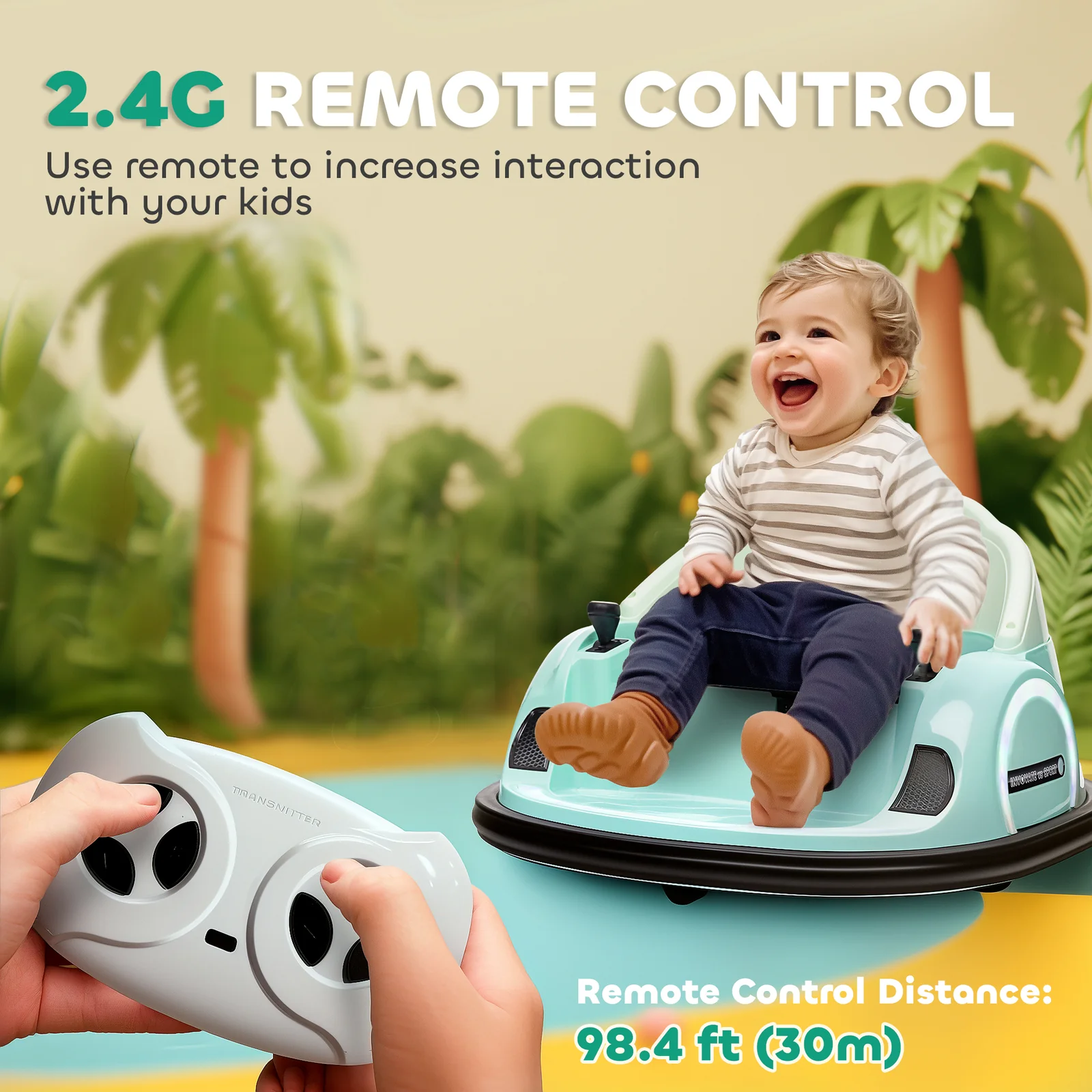 12V Electric Ride-On Bumper Car with Remote Control for Toddlers Ages 1-5 - Image 6