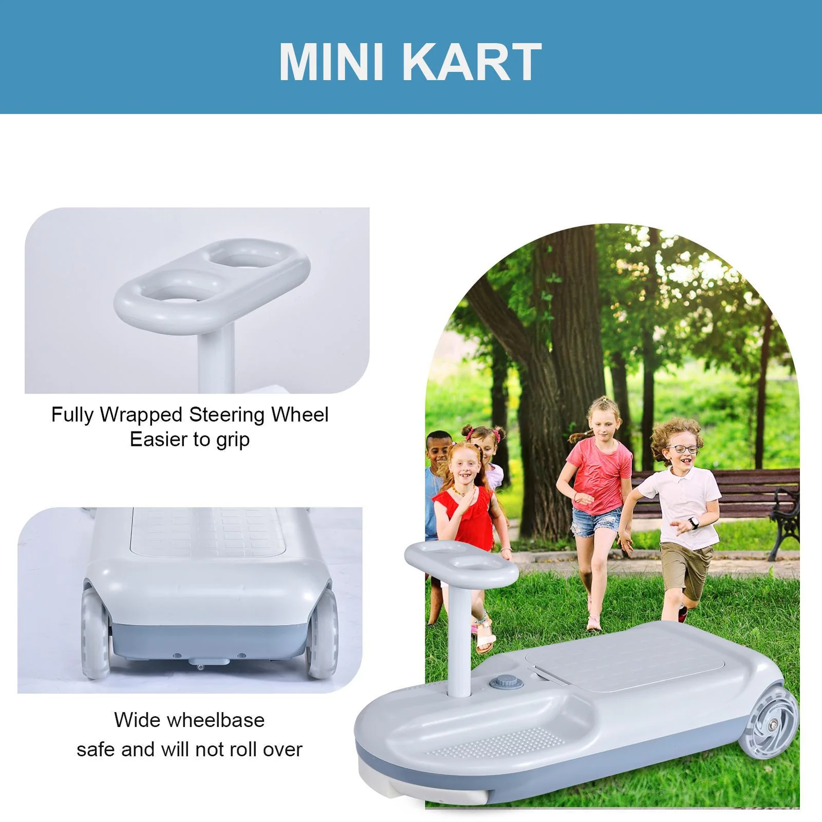 12V Electric Ride-On Go-Kart Toy for Kids with Racing Speed - Image 2