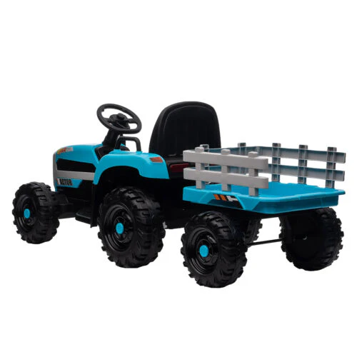 12V Electric Ride On Toy Tractor with Trailer for Kids - Remote Controlled - Image 32