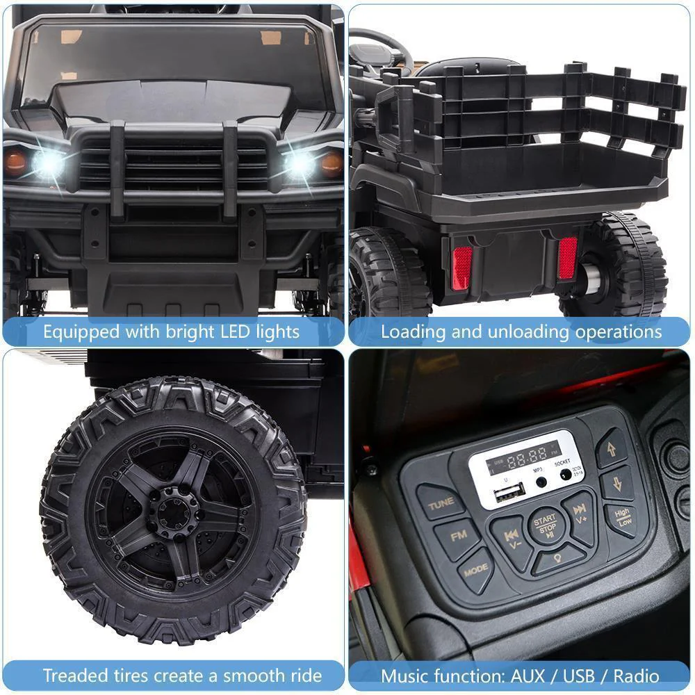 12V Electric Ride-On Tractor with Trailer and Remote Control for Kids - Image 5
