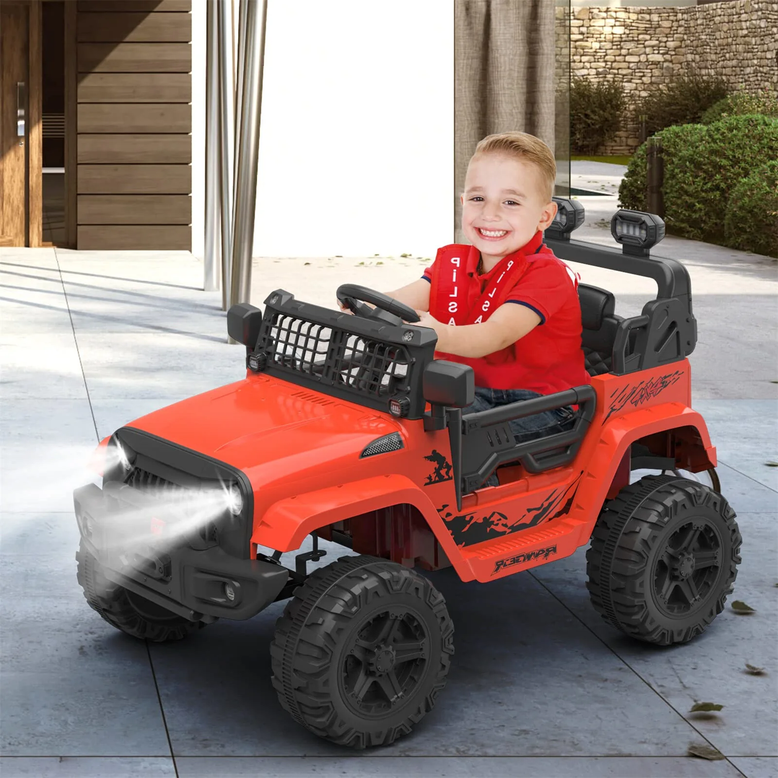 12V Electric Ride-On Truck Car for Kids with Remote Control and Spring Suspension - Image 9