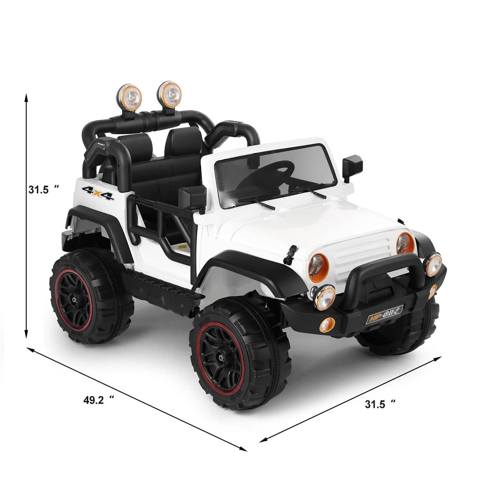 12V Electric Ride-On Truck for Kids with MP3, LED Lights, USB, and Remote Control - Image 2