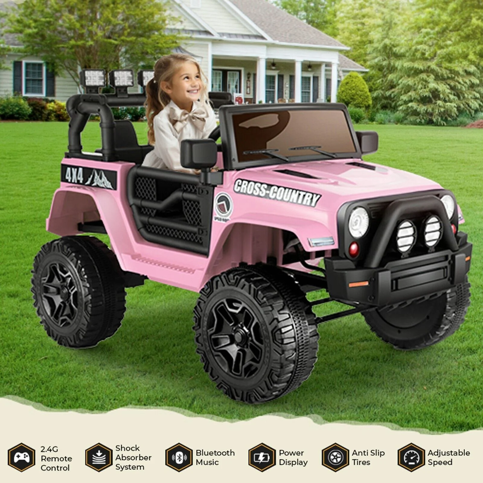 12V Electric Ride-On Truck for Kids with Remote Control - 2 Seater - Image 8