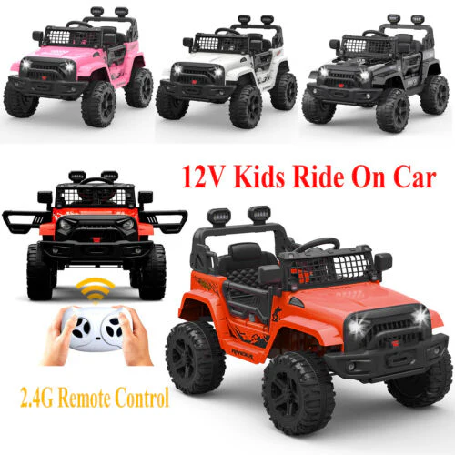 12V Electric Ride-On Truck for Kids with Remote Control, 2 Speeds, and LED Lights - Image 2