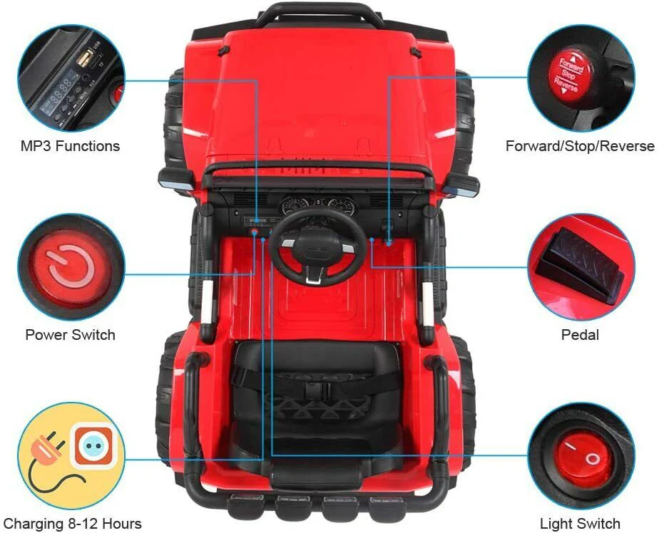 12V Electric Ride-On Truck for Kids with Remote Control - Image 24